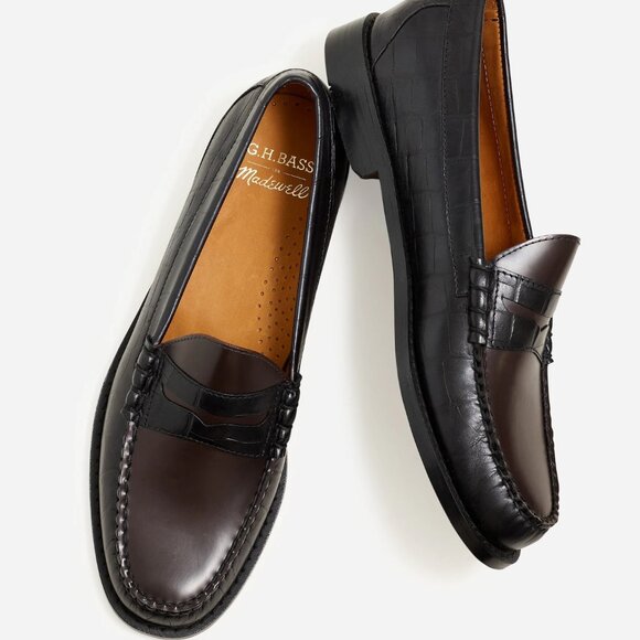 G.H. Bass & Co. Other - Madewell x G.H.BASS Larson Weejuns Loafers in Black Dark Brown, Size 9.5